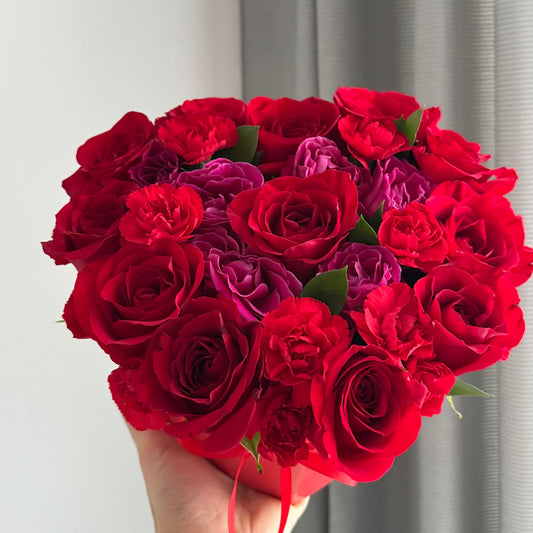 Heart-Shaped Box with Red Roses
