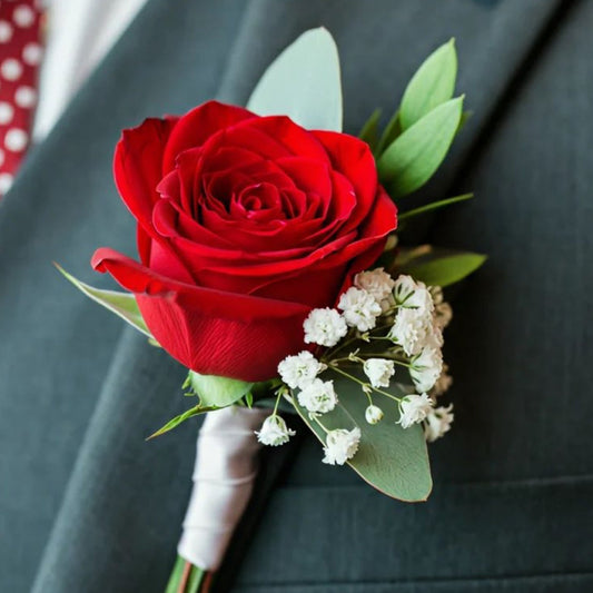 Red Rose Boutonniere