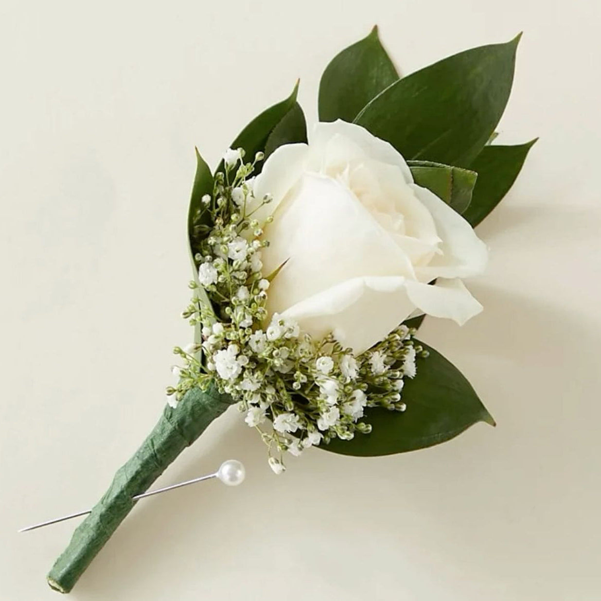 White Rose Boutonniere