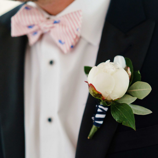 White Peony Boutonniere