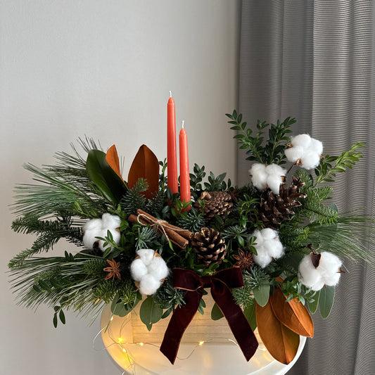 Natural Elegance Christmas Centerpiece