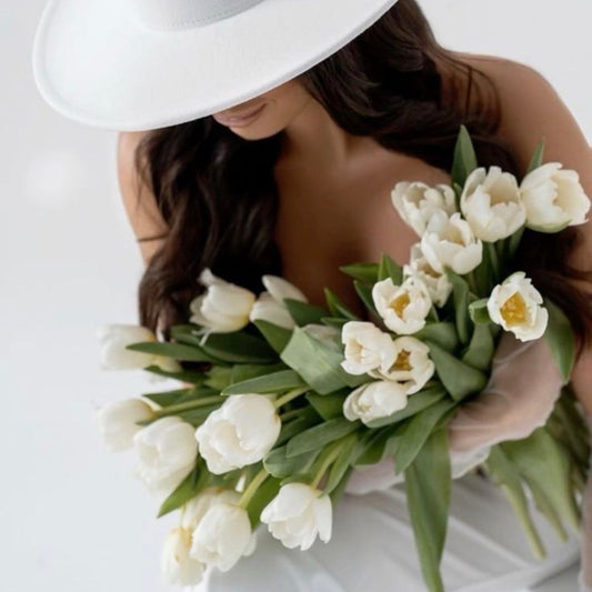 White tulips bouquet